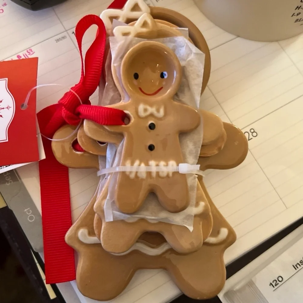 Holiday Time Gingerbread Boy and Girl Measuring Spoon Set NEW with Tags!